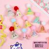 Mini coreano ins urso chapéu de aniversário bolo ornamentos decorativos desenho animado fofo smiley pelúcia bola chapéu plug-in