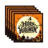 Set de Vajilla de Papel para Fiesta Temática de Brujas de Halloween Decoración Plato de Papel Vaso de Papel Mantel Desechable Servilleta de Papel Cuchillo Tenedor Cuchara