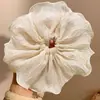 Goma para el pelo de encaje francés, un accesorio para el cabello de alta gama para mujer, perfecto para crear un moño o una cola de caballo elegante. Es un coletero delicado y elegante, disponible en tamaño grande
