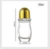 Frasco Grande Roll-on Redondo de Vidro Óleo de Massagem 50ml Transparente 30ml Medicina Cosméticos e Produtos para Cuidados com a Pele Frasco Roll-on