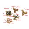 Colgante de corazón de melocotón liso chapado en oro de acero inoxidable con agujero para bricolaje, accesorios de collar y pulsera de moda europea y americana