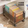 Caja de almacenamiento para libros, estantería de escritorio, adecuada para estudiantes en aulas, estantería móvil al lado del escritorio, estante de almacenamiento de gran capacidad para libros y bolsas