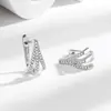 Moda europeia e americana transfronteiriça Joker cobre incrustado zircão chapeamento ouro real ins estilo nicho brincos de vento frio de alta qualidade para mulheres