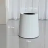 Lixeira Redonda Nórdica de Camada Dupla com Tampa Aberta para Sala de Estar, Quarto, Escritório, Lixeira Espessa Criativa de Celebridade da Internet