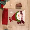 Bolsa de Pano com Cordão Boneco de Neve de Natal Transfronteiriça, Saco para Embalagem de Doces Rena, Enfeites de Natal para Pendurar, Sacos de Presente Grandes e Pequenos