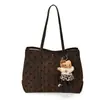 Bolso de hombro moderno de gran capacidad, bolso tote para el trabajo para mujer, nueva colección otoño 2026, bolso tote casual retro de lunares