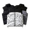 Chaleco de Algodón para Hombre 2024 Otoño e Invierno Nuevo Estilo Juventud Tendencia Urbana Empalme Moda Casual Cuello Alto Chaqueta Chaleco Ropa de Hombre
