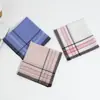 Pañuelo a Cuadros y Rayas de Venta Caliente Transfronteriza Pañuelo Tejido de Poliéster Bufanda Cuadrada Pequeña de Color Claro para Hombre Regalo Clásico