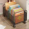 Caja de almacenamiento para libros, estantería de escritorio, adecuada para estudiantes en aulas, estantería móvil al lado del escritorio, estante de almacenamiento de gran capacidad para libros y bolsas