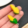 20 Colgantes de Resina Estéreo Simulados de Verduras, Cacahuetes, Pimientos, Maíz, Calabaza, Colgante para Llavero DIY, Colgante Pequeño