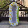 Fila Flotante de Malla Inflable PVC Juguete Flotante para el Agua Cama Cueva Flotante Asiento para Nadar Drenaje Superior Sillón de Ocio Fila Flotante de Limón