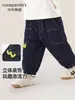 Ropa infantil Kaka Panda, pantalones de mezclilla de otoño para niñas, pantalones de otoño para niños, pantalones largos de primavera/otoño para bebés y niños pequeños, estilo moderno