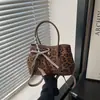 Bolso de Mano de Lujo Elegante con Estampado de Leopardo para Mujer 2025 Invierno Moda Coreana Versátil Estilo Chica Popular Bolso de Hombro Cruzado