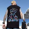Colete de Hip-hop Masculino B1 Transfronteiriço M-8XL Comércio Exterior Solto Oversized Estilo Hong Kong Sem Mangas Camisa Base Interna