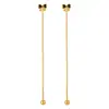 Moda Coreana Estilo Ins Nuevos Exquisitos Pendientes Largos de Lazo Pendientes Simples para Mujer Pendientes Adelgazantes
