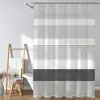 Cortina de Ducha Estilo Borla, Impermeable y Resistente al Moho, Cortina de Baño con Estampado de Rayas Moderno y Sencillo, Tamaño y Patrón Personalizables