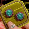 Nuevo 2025 Zhuangshengsheng Joyería Base de Cobre Chapado en Oro Corte Milenio Verde Pala Lujo Accesible Set Piedra Principal 14-10mm Personalizado