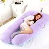 Almohada de color a juego en forma de U para embarazo, almohada para la cintura, almohada lateral, almohada para el lado de la cama, versión grande de 125 cm * 72 cm