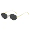 Gafas de sol poligonales de metal con forma de rombo personalizadas de moda, populares en Europa y América, Protección solar para exteriores, Gafas de sol de moda para mujer