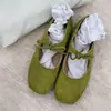 Zapatos Mary Jane de Nuevo Estilo con Suelas Suaves, de Encaje, Cómodos Zapatos Planos de Ballet Casuales de Nicho para Mujer, Zapatos de Gamuza de Boca Baja para Mujer 2026