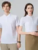 Camisa polo con logo personalizado, camiseta de cuello alto de alta gama, ropa de trabajo transpirable, camiseta de manga corta para hombre, camiseta publicitaria en stock con impresión