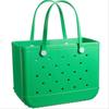 Bolsa de Playa Eva Spot del Fabricante Moda Simple Color Macaron Compras Cesta de Verduras DIY Hombro Agujero Bolsa