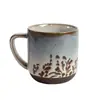 Taza Personalizada Transformada en Horno con Esmalte Reactivo de Copo de Nieve, Taza de Cerámica Rústica, Taza de Café Vintage, Taza de Arcilla Estilo Wabi-Sabi en Relieve