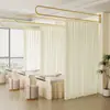 Cortina anti-miradas en forma de U para centro de salud, funda para cama de fisioterapia, cortina envolvente para cama de belleza, soporte para cortina, cortina divisoria para salón de belleza