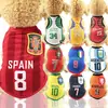 Colete de fã espanhol roupas de pet colete para cães e gatos roupas para cães vestuário para cães suprimentos para gatos vestuário