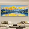 Rizhao Golden Mountain Porcelana de Cristal Pintura Decorativa Pared de Fondo de Sofá de Sala de Estar Soporte de Montaña Pintura Colgante Proyecto de Hotel B&B Venta al por Mayor Individual