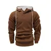 Otoño e Invierno Nuevo Transfronterizo Europeo y Americano Amazon Sudadera con Capucha Jacquard de Color Sólido para Hombre Top Deportivo Casual Holgado Chaqueta