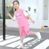 Traje Deportivo para Niños Delgado Mediano y Grande Secado Rápido Manga Corta Pantalones Cortos Conjunto de Dos Piezas Ropa de Verano para Niños Camiseta para Niñas Moderna