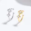 Clip para oreja con forma de C para mujer, plata de ley 925, nuevo estilo coreano, diseño personalizado, clip para oreja, joyería de oreja simple y a la moda, temperamento Ins
