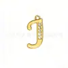 Nuevo Llavero de Metal con Incrustaciones de Diamantes de 26 Letras, Colgante para Bolso, Colgante Sencillo para Collar, Accesorios DIY, Venta al por Mayor