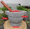 Argamassa de pedra natural de pedra azul, ferramenta para fazer bolo de arroz glutinoso para uso doméstico, pedra para fazer bolo de arroz antigo para aninhar jarra de pimenta, jarra de pedra grande comercial