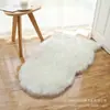 Alfombra Decorativa de Imitación Lana Gruesa Irregular Felpa para Mesa de Café Cojín para Sala de Estar Cojín para Silla Manta de Cama