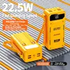Batería externa transfronteriza de 100000 mAh con carga rápida, capacidad ultragrande, cable incorporado, fuente de alimentación móvil compartida