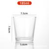 Vaso de Vidrio Grueso Simple para Velas Vaso de Vidrio Transparente para Velas Vaso para Velas de Aromaterapia DIY Adornos para Portavelas de Dormitorio