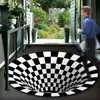 Temu Dropshipping Alfombra de Terciopelo de Cristal Trampa Visual 3D Alfombra de Remolino Blanco y Negro Sala de Estar Alfombra de Cobertura Completa de Área Grande
