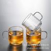 Xícara Pequena de Chá de Vidro com Alça, Xícara Transparente para Chá Kung Fu, Copo de Alto Borossilicato para Degustação de Chá, Copo com Alça Pequena, Conjunto de Chá Mais Vendido do Fabricante