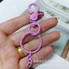 Llavero con pinza de pintura de color, directo de fábrica, hebilla para perro, anillo para libro, anillo de hojas sueltas, juguete, joyería, hebilla colgante