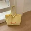 Bolsa de Lona con Estampado de Letras para Viajes Transfronterizos para Mujer 2026 Nueva Moda Gran Capacidad Versátil Ligera Bolso de Hombro