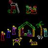 Espectáculo de luces LED, luces de estilo de molino de viento con muñeco de nieve para exteriores, diseño de fiesta de luces, escena nocturna, diseño brillante