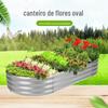 Comércio Eletrônico Transfronteiriço Caixa de Flores de Metal Colorida Galvanizada à Prova de Ferrugem Canteiro Oval Canteiro Redondo Caixa de Plantio Canteiro de Jardim