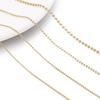 Cadena de Cuentas de Cobre Rellena de Oro de 14K Cadena de Extensión de Terminación Pulsera Collar Material DIY Hecho a Mano Accesorios de Joyería Venta al por Mayor Transfronteriza