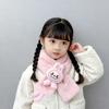 Bufanda Infantil de Peluche de Dibujos Animados Linda Otoño e Invierno Cálida Bufanda Cruzada para el Cuello para Niños y Niñas Protector de Cuello Grueso a Prueba de Frío