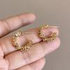 Pendientes de flores de color dopamina de verano para mujer, con ambiente festivo, pendientes que combinan con todo, pendientes de temperamento con halo de moda