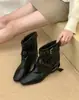 Botas Cavaleiro com Fivela da Moda para Mulheres, Botas Finas Bico Fino Outono 2026, Botas de Moda Vintage