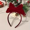 Diadema con lazo de terciopelo dulce, elegante accesorio para el cabello, diadema roja navideña, banda para el cabello de Año Nuevo, lindas diademas al por mayor