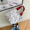 34272 Fresco floral saco de lona japonês e coreano lancheira lancheira saco mamãe portátil casual saco de compras saco pequeno